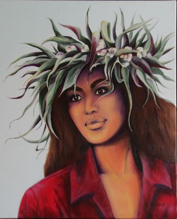 "Tahitienne"  Huile sur toile 42 x 61